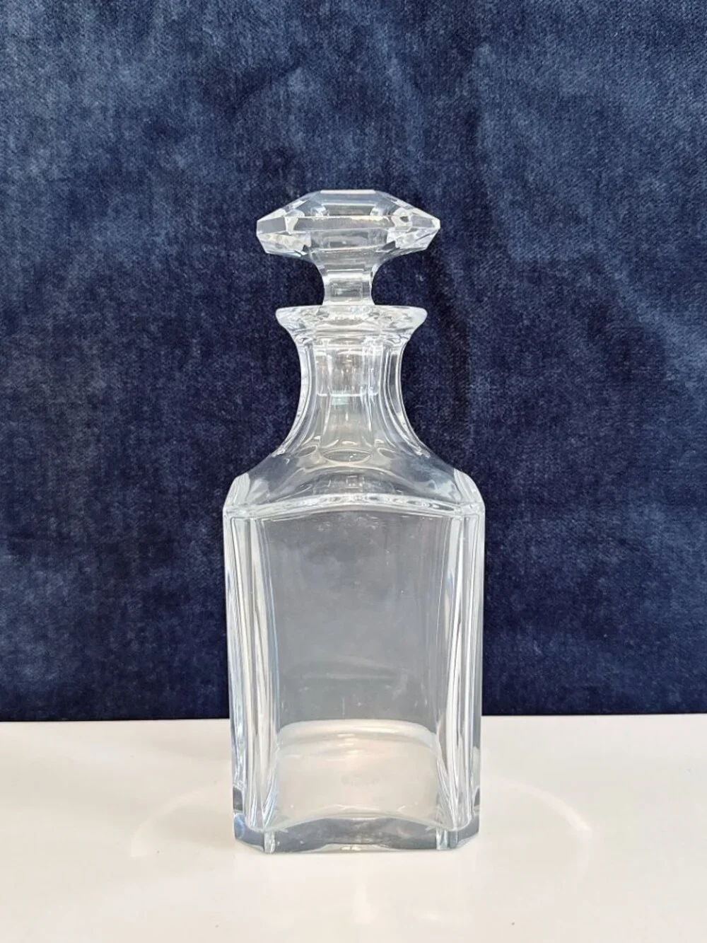 BACCARAT CRYSTAL SQUARE WHISKEY DECANTER  W STOPPER - PERFECTION PATTERN